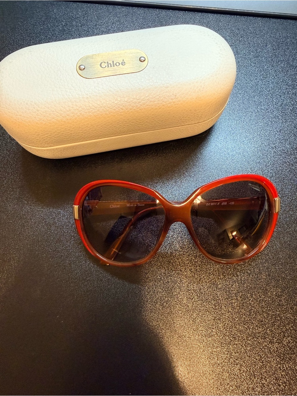 Authentic CHLOE 2211 Sally sunglasses - red